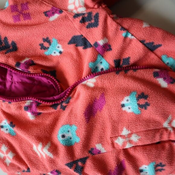 Columbia Toddler Double Trouble Jacket 2t  Wild Fuchsia/Blush Pink Woodlands - Picture 7 of 8